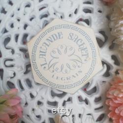 Rare Vintage Legrain Paris Powder Box Hexagonal Cardboard, Lavender Scent