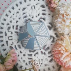 Rare Vintage Legrain Paris Powder Box Hexagonal Cardboard, Lavender Scent