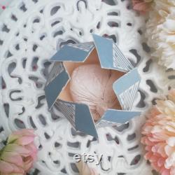 Rare Vintage Legrain Paris Powder Box Hexagonal Cardboard, Lavender Scent