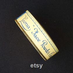 Rare Vintage Leona Face Powder Box Unopened Vanity Storage Art Deco Make-Up Cosmetics Lady Image