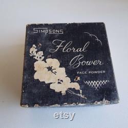 Rare Vintage Simpsons Floral Bower Face Powder Box Melbourne Make-Up Cosmetics Vanity Storage 1930's 1940's Face Powder Laroona