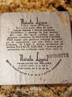 Rare Vintage Unused Natalie Louise Face Powder, Spanish Label. Natalie Louise Polvo Para La Cara