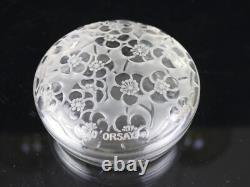 Rene R. Lalique Glass Le Lys D'Orsay Powder Box