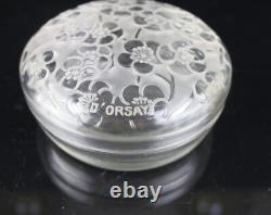Rene R. Lalique Glass Le Lys D'Orsay Powder Box