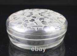 Rene R. Lalique Glass Le Lys D'Orsay Powder Box