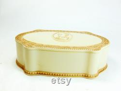 Retro Celluloid Vanity Cameo Powder Box by Luxor (Ca. 1930's)