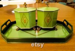Retro Dupont Lucite and Glass Dresser Set, Classical Style (Includes Shipping)