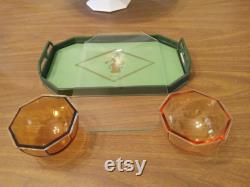 Retro Dupont Lucite and Glass Dresser Set, Classical Style (Includes Shipping)