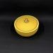 Retro Powder Dish Vintage Vanity Decor Yellow Frosted Glass Glass Powder Jar Lidded Candy And Nut Bowl