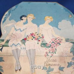 Richard Hudnut Three Flowers 1928 Box Toilet Water Bottle Compact Powder