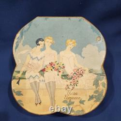 Richard Hudnut Three Flowers 1928 Box Toilet Water Bottle Compact Powder