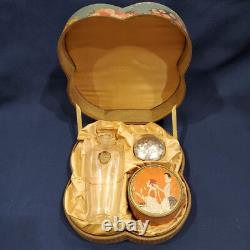 Richard Hudnut Three Flowers 1928 Box Toilet Water Bottle Compact Powder