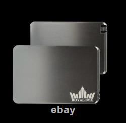 Royal Box Limited Edition Graphite Silver 8 Slot Luxury Snuff Powder Storage Box