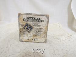 SALE Antique Powder Box Tax Stamp Freeman's Powder The Freeman Perfume Company Cincinnati Ohio