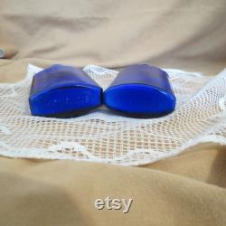 SALE Pair Vintage Evening In Paris Talcum Powder Bottles Talc Bottles With Contents Boujois Made In USA Cobalt Blue Glass Bottles