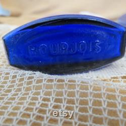SALE Pair Vintage Evening In Paris Talcum Powder Bottles Talc Bottles With Contents Boujois Made In USA Cobalt Blue Glass Bottles