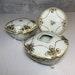 Set of 3 Early Noritake Hand Painted Gilded Vanity Set Hair Receiver Ring Dish