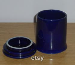 Set of 5 Matching Royal Blue Ceramic Lidded Pots