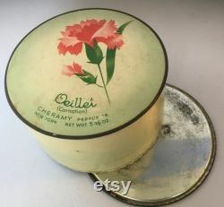 Set of Three Vintage Cheramy April Showers Dusting Powder Empty Tin Powder Boxes Tins Oeillet Carnation