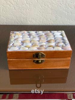Shell Jewelry Box with 3 pairs of earings