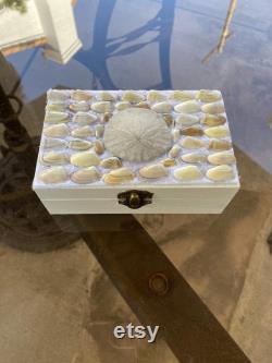 Shell Jewelry Box with 3 sets of earings