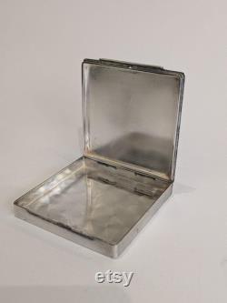 Silver Art Deco Powder Box