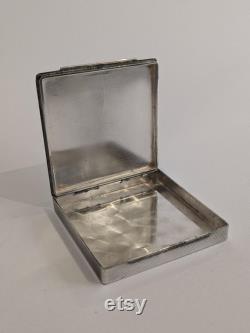 Silver Art Deco Powder Box