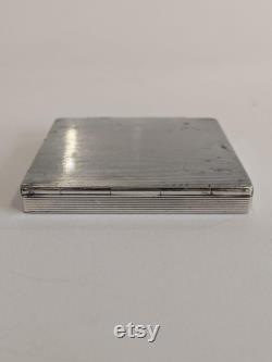 Silver Art Deco Powder Box