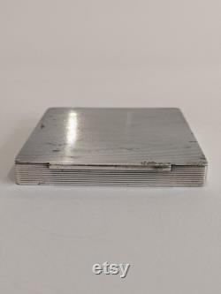 Silver Art Deco Powder Box