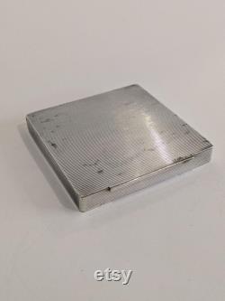 Silver Art Deco Powder Box