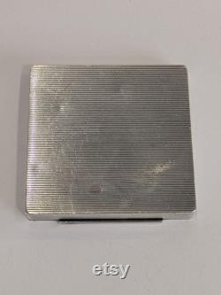 Silver Art Deco Powder Box