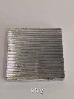 Silver Art Deco Powder Box