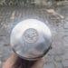 Silver powder perfume container, vintage mid century silver 0.900 Arabic powder box