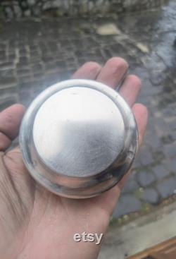 Silver powder perfume container, vintage mid century silver 0.900 Arabic powder box