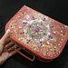 Small Red Decorative Customised Case for Make Up, Trinkets, a Cute Evening Bag or Child s Case