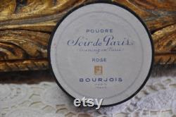 Soir de Paris French Face Powder box, Vintage Cosmetics, Cosmetics Box, Paris Vintage Boudoir Decor, Made in France