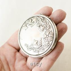 Soviet vintage powder box, Pocket mirror compact, Pill box from Ukraine