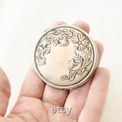 Soviet vintage powder box, Pocket mirror compact, Pill box from Ukraine