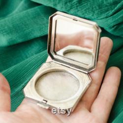 Soviet vintage powder compact mirror MOSCOW, Russian gifts from Ukraine
