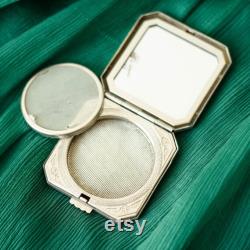 Soviet vintage powder compact mirror MOSCOW, Russian gifts from Ukraine