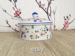 St Michael powder pot , floral trinket dish with lid , Vintage Marks and Spencer home-wares