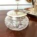 Sterling Lid Cut Glass Powder Vanity Jar Nell