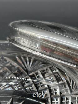 Sterling Silver Cut Crystal Power Jar Monogrammed Cut Crustal Sterling Jar by Alvin Sterling TheShopsInUptown DN