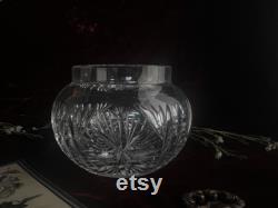 Sterling Silver Daisy Vanity Jar, Monogrammed R , Victorian, Art Nouveau, Cut Crystal, Ornate Vanity, Victoriana, Elegant Floral Design