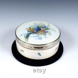 Sterling Silver and Guilloche Enamel Powder Box by Georg Adam Scheid