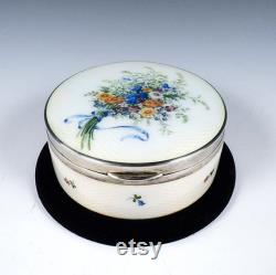 Sterling Silver and Guilloche Enamel Powder Box by Georg Adam Scheid