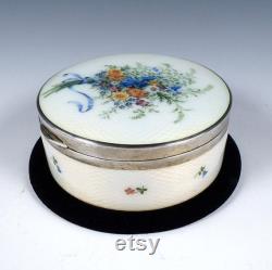 Sterling Silver and Guilloche Enamel Powder Box by Georg Adam Scheid