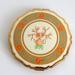 Stratton England powder compact vintage with teapot and cherry flowers motif