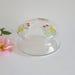 Sweetest Florals Vintage Etched Glass Dish with Lid Vanity Powder Box