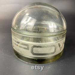 TDC Vintage Large Domed Lid Glass Vanity Powder Jar